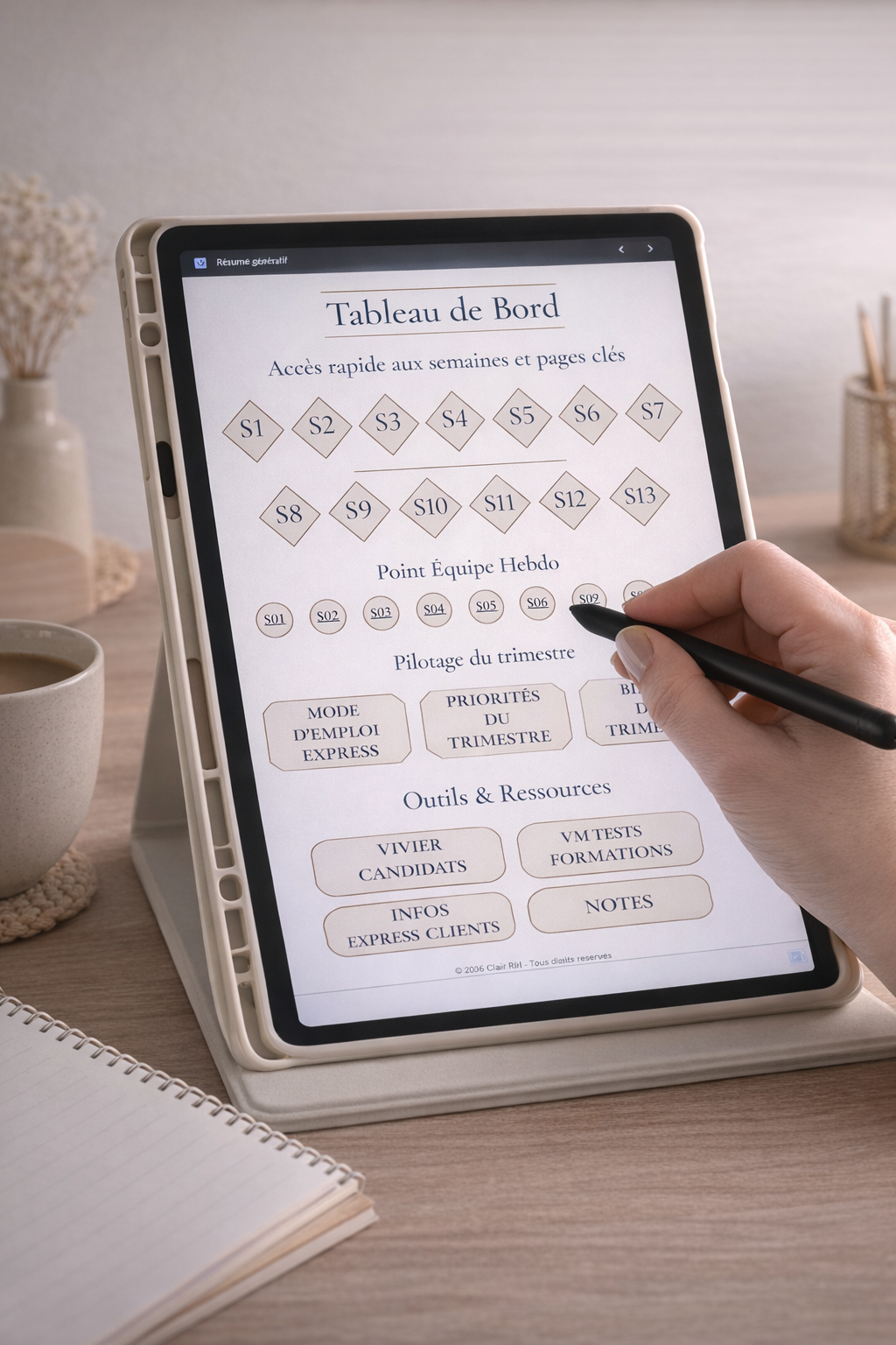 Interface de Flux Recrutement – Cahier de Bord ( Version Digitale Interactif)